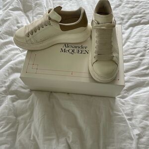 Alexander McQueen Cream and White Sneakers